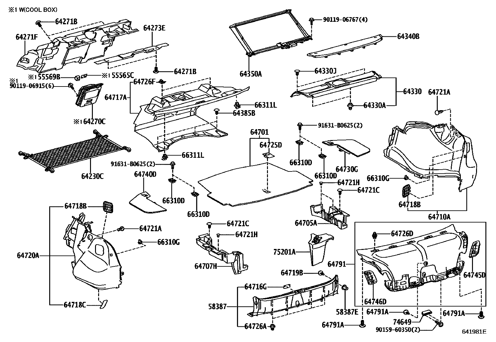 6403 — PACKAGE TRAY PANEL & LUGGAGE COMPARTMENT MAT