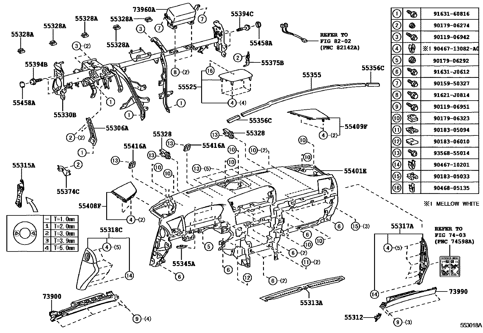 5501 — INSTRUMENT PANEL & GLOVE COMPARTMENT