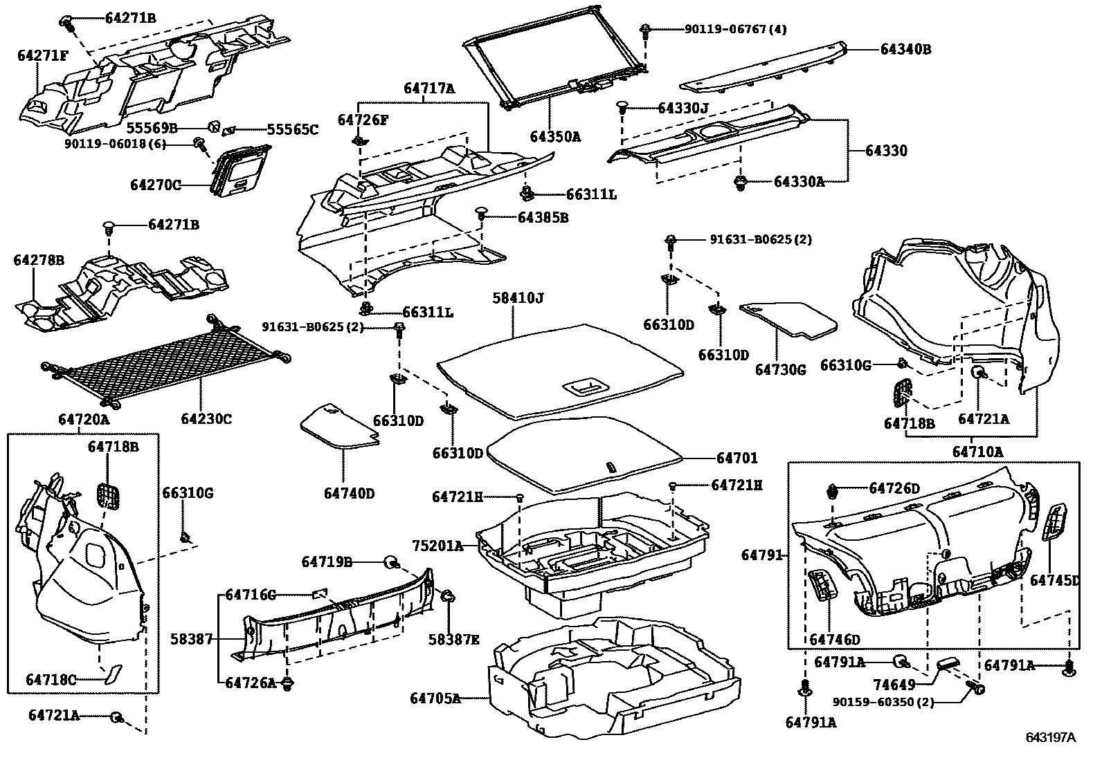 6403 — PACKAGE TRAY PANEL & LUGGAGE COMPARTMENT MAT