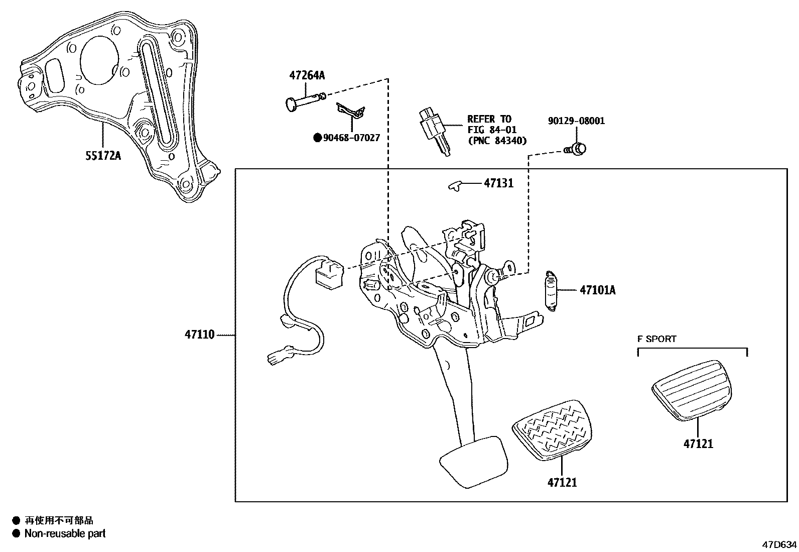 4701 — BRAKE PEDAL & BRACKET