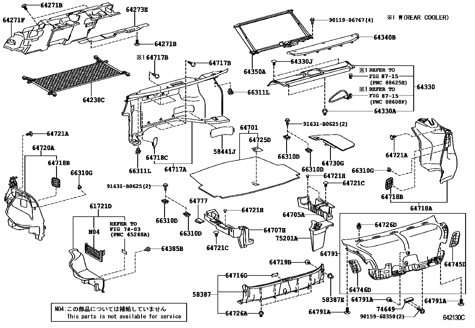6403 — PACKAGE TRAY PANEL & LUGGAGE COMPARTMENT MAT