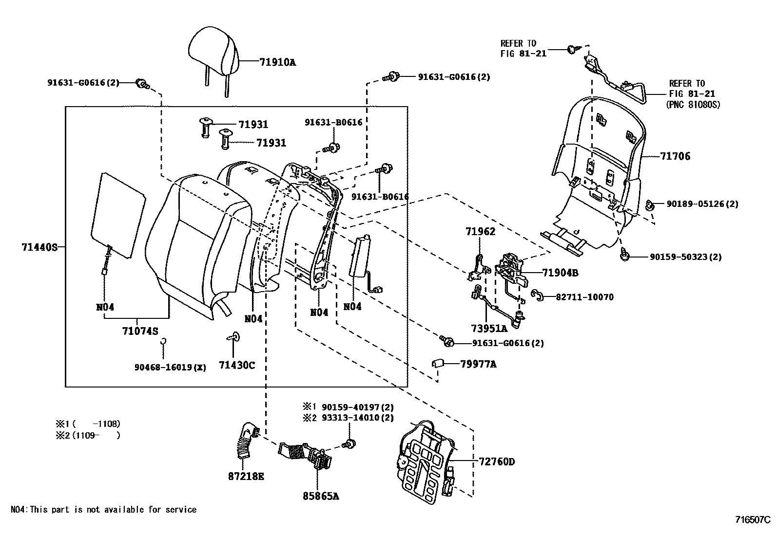 7101 — FRONT SEAT & SEAT TRACK
