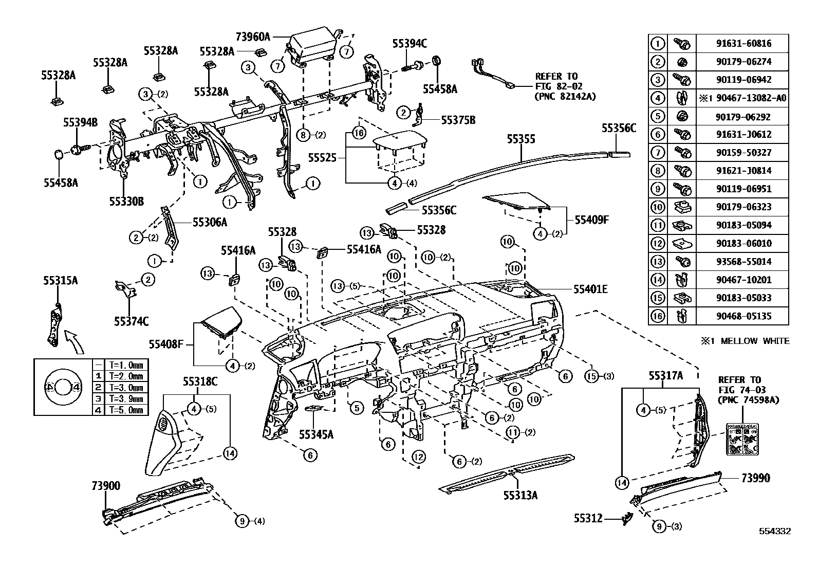 5501 — INSTRUMENT PANEL & GLOVE COMPARTMENT