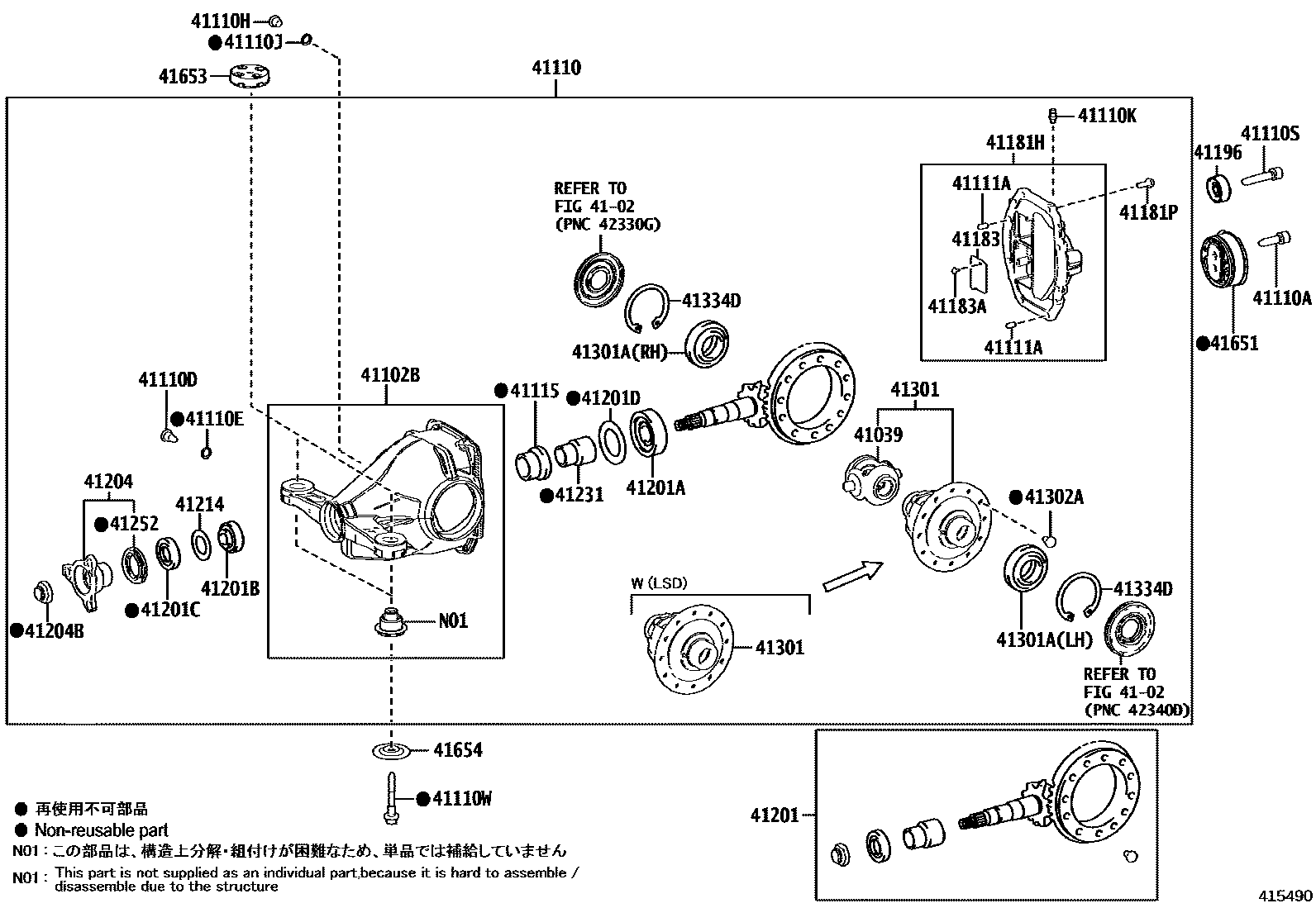 4101 — REAR AXLE HOUSING & DIFFERENTIAL