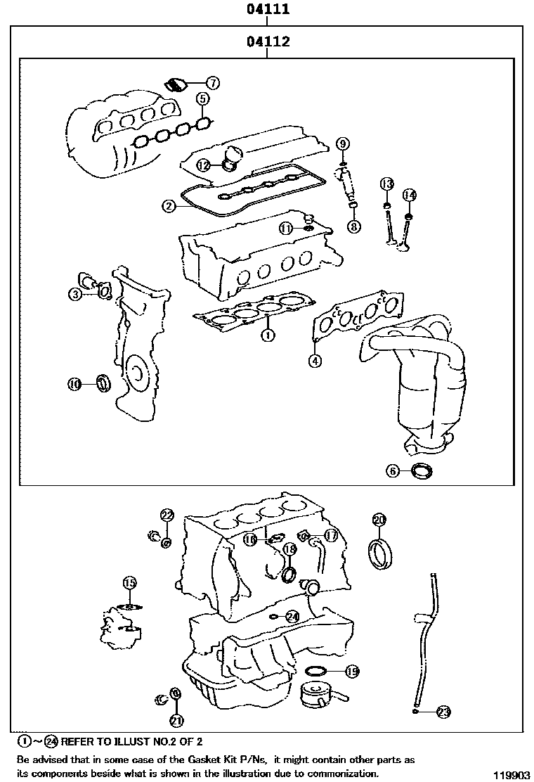 1103 — ENGINE OVERHAUL GASKET KIT