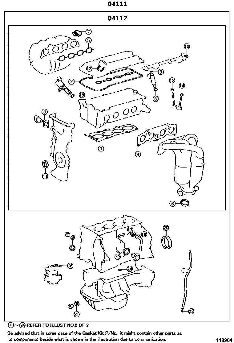 1103 — ENGINE OVERHAUL GASKET KIT