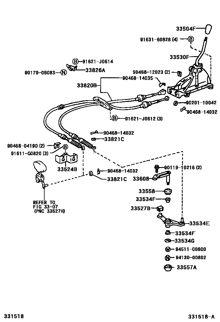 3312 — SHIFT LEVER & RETAINER