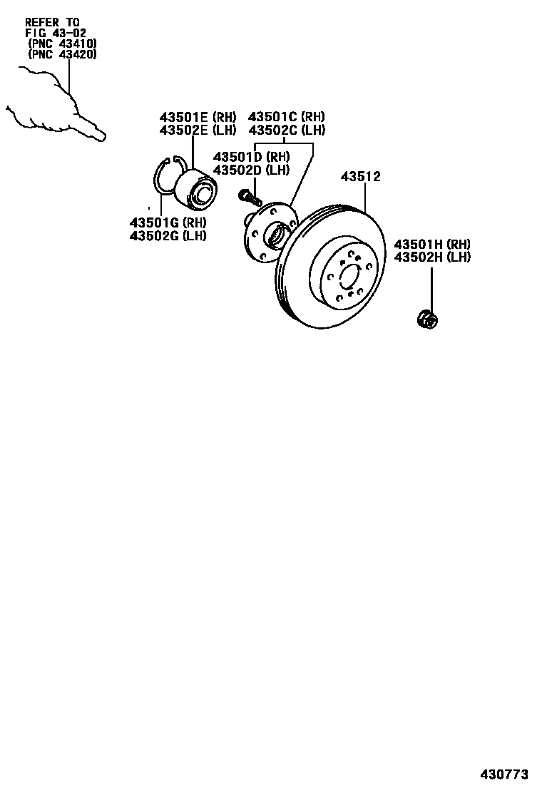 4303 — FRONT AXLE HUB