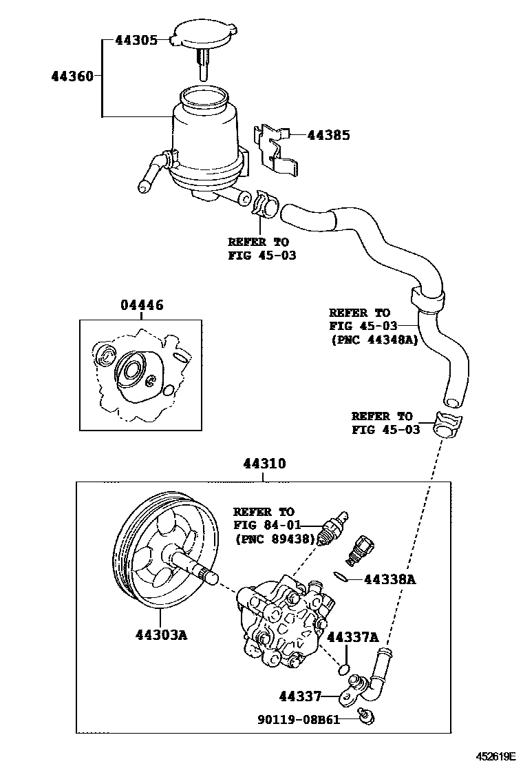 4502 — VANE PUMP & RESERVOIR (POWER STEERING)