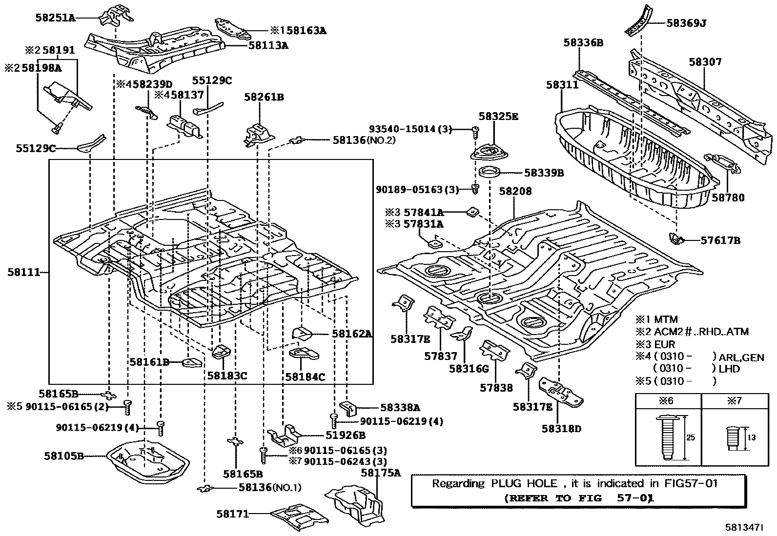 5801 — FLOOR PAN & LOWER BACK PANEL