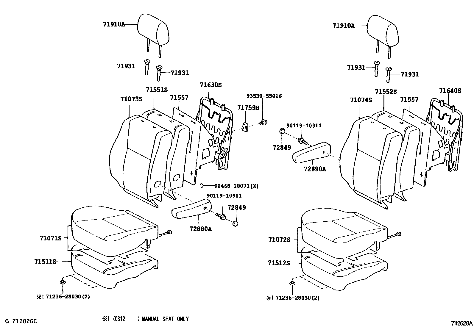 7101 — FRONT SEAT & SEAT TRACK