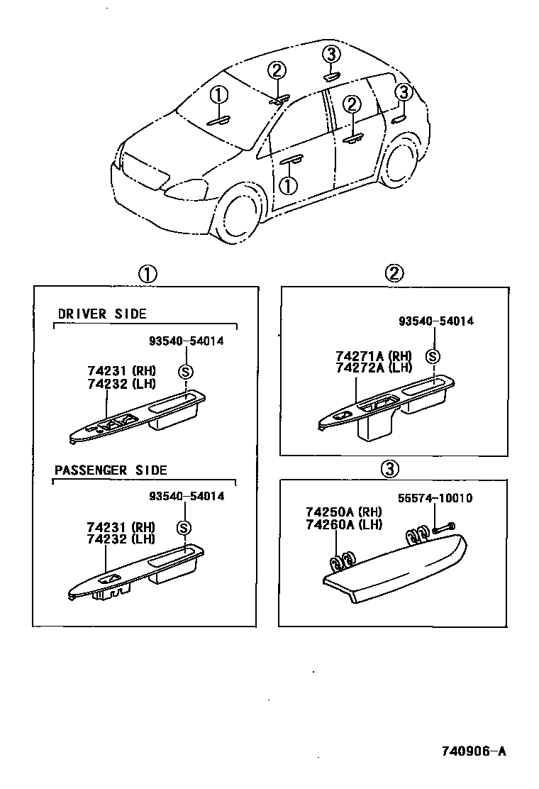 7401 — ARMREST & VISOR