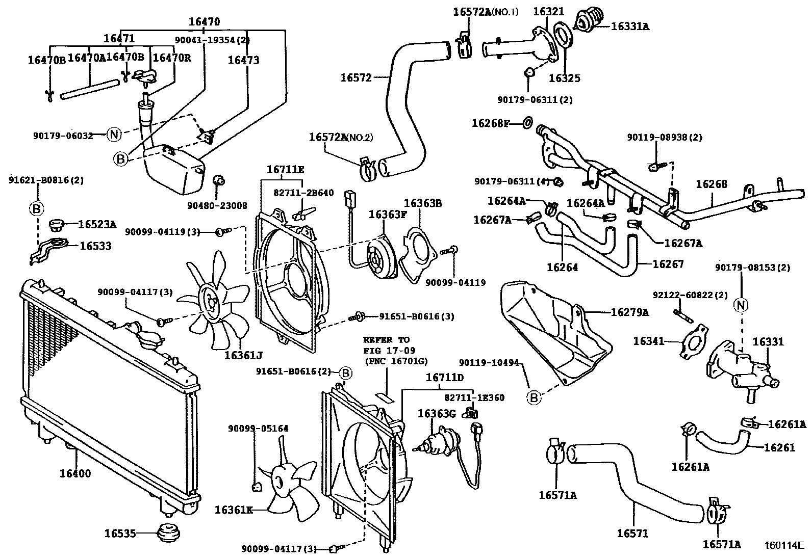1603 — RADIATOR & WATER OUTLET