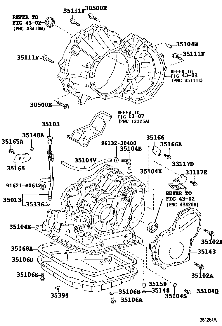 3503 — TRANSMISSION CASE & OIL PAN (ATM)