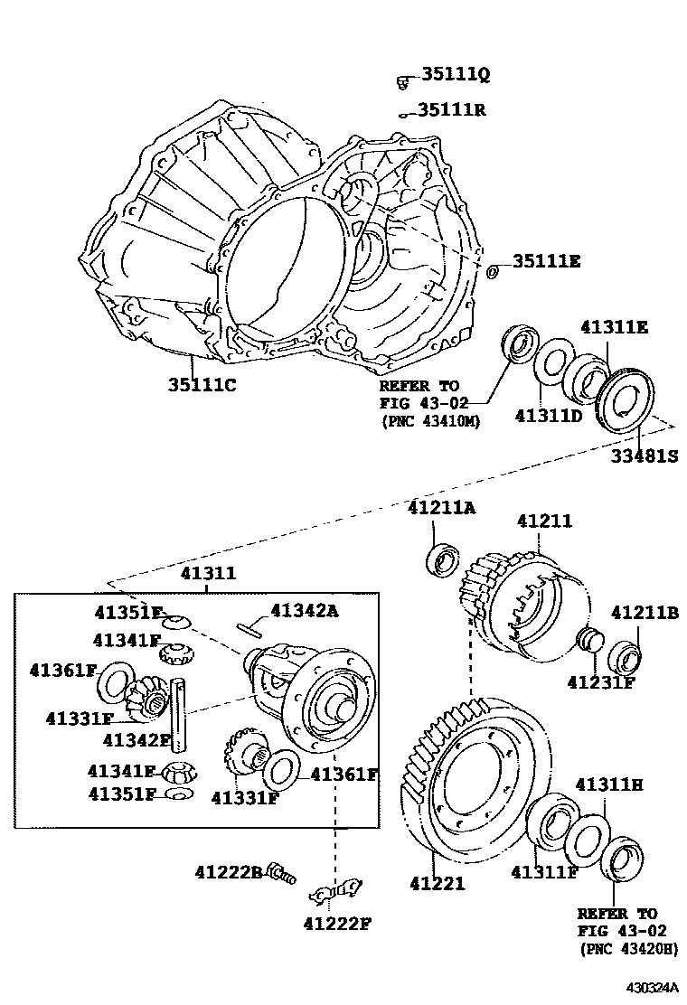 4301 — FRONT AXLE HOUSING & DIFFERENTIAL