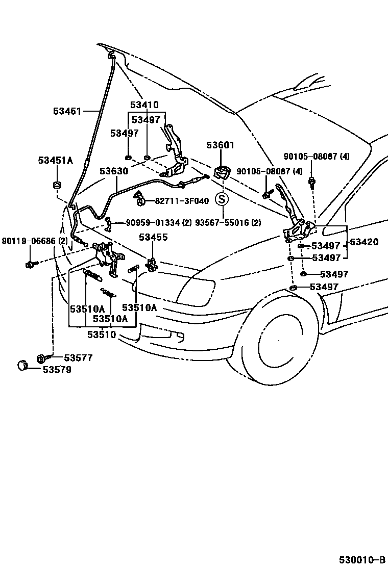 5303 — HOOD LOCK & HINGE