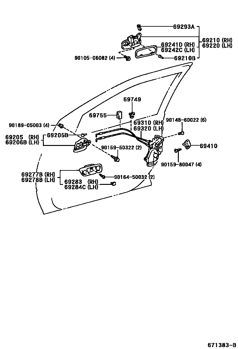 6703 — FRONT DOOR LOCK & HANDLE