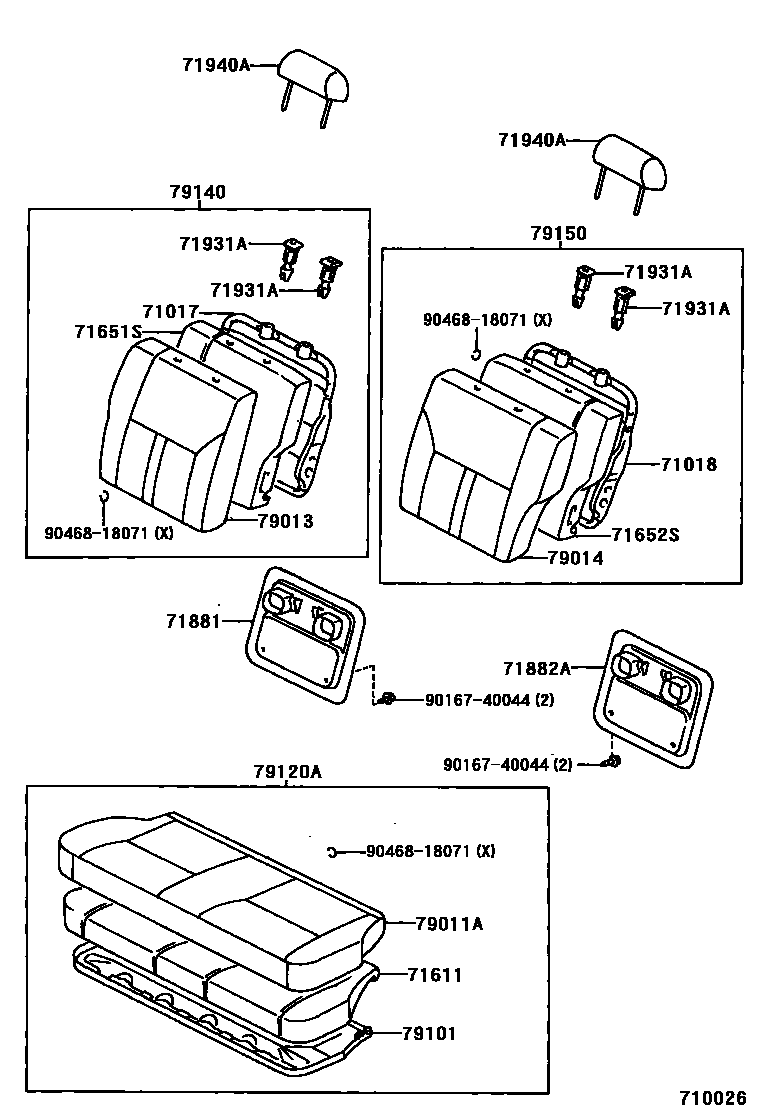 7102 — REAR SEAT & SEAT TRACK