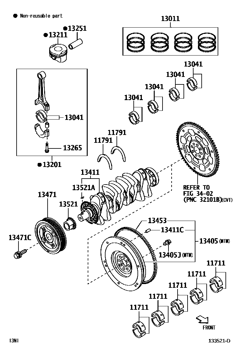 1301 — CRANKSHAFT & PISTON