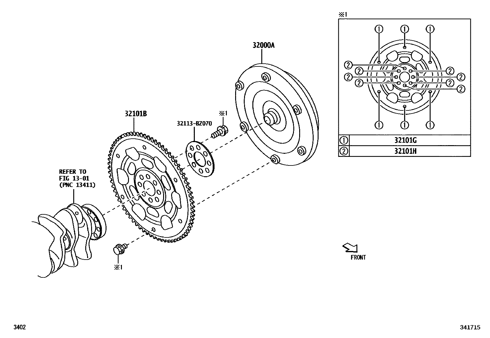 3402 — TORQUE CONVERTER, FRONT OIL PUMP(CVT)
