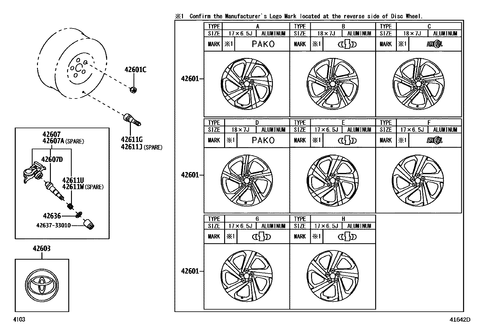 4103 — DISC WHEEL & WHEEL CAP