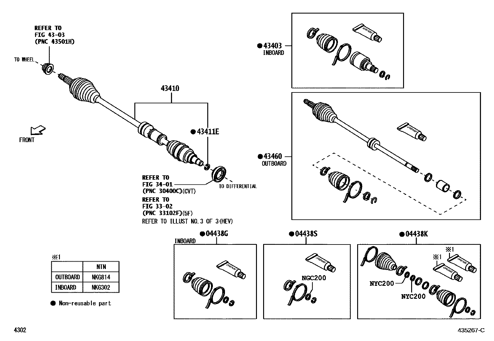 4302 — FRONT DRIVE SHAFT