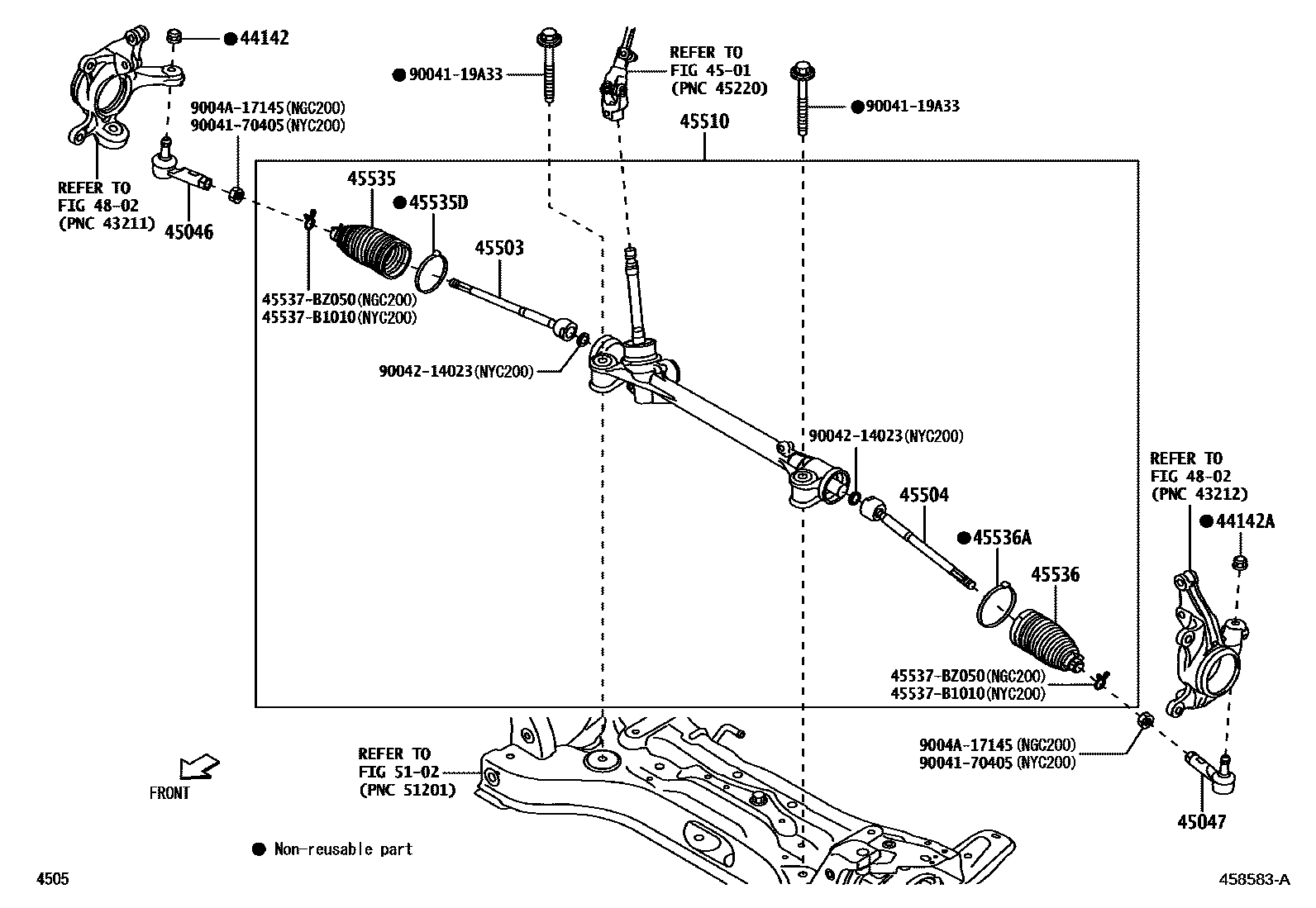 4505 — FRONT STEERING GEAR & LINK