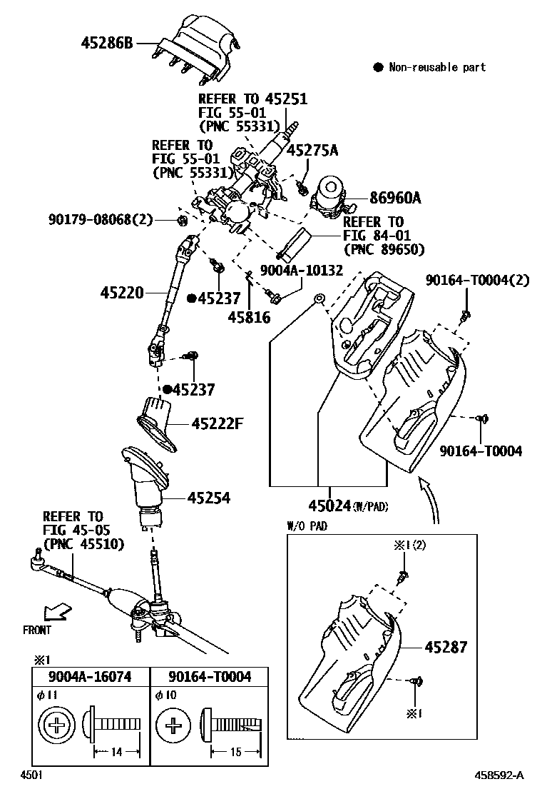 4501 — STEERING COLUMN & SHAFT