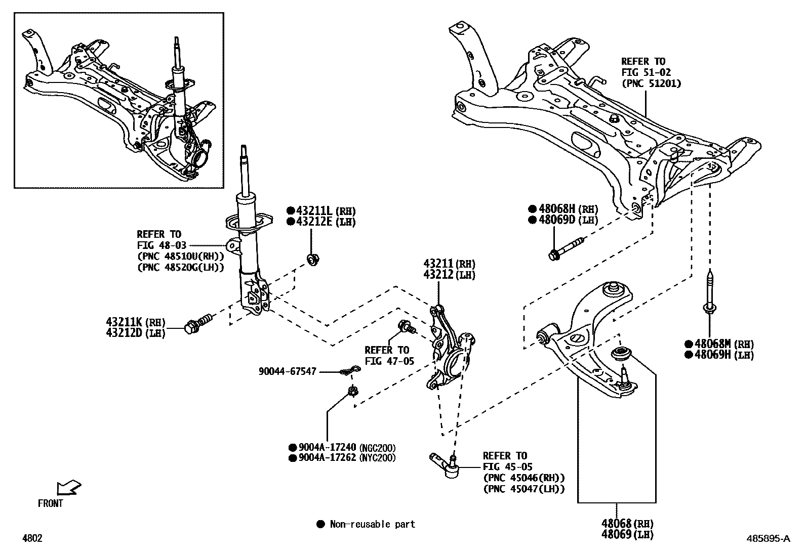 4802 — FRONT AXLE ARM & STEERING KNUCKLE