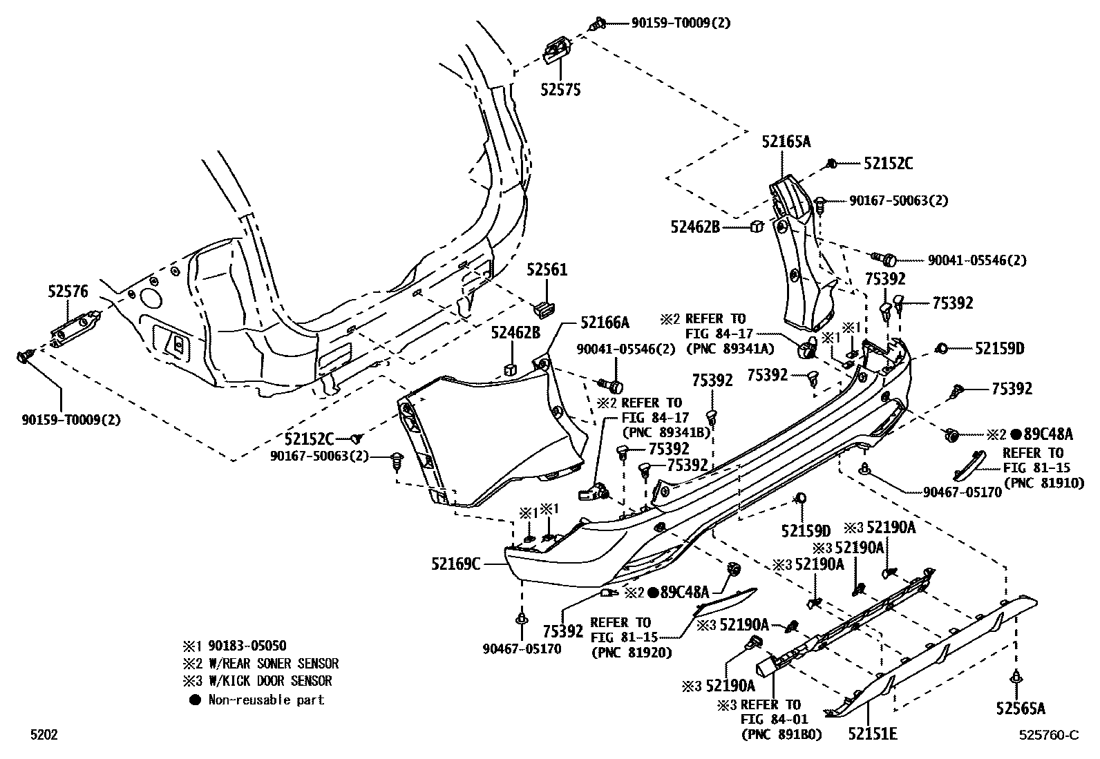 5202 — REAR BUMPER & BUMPER STAY