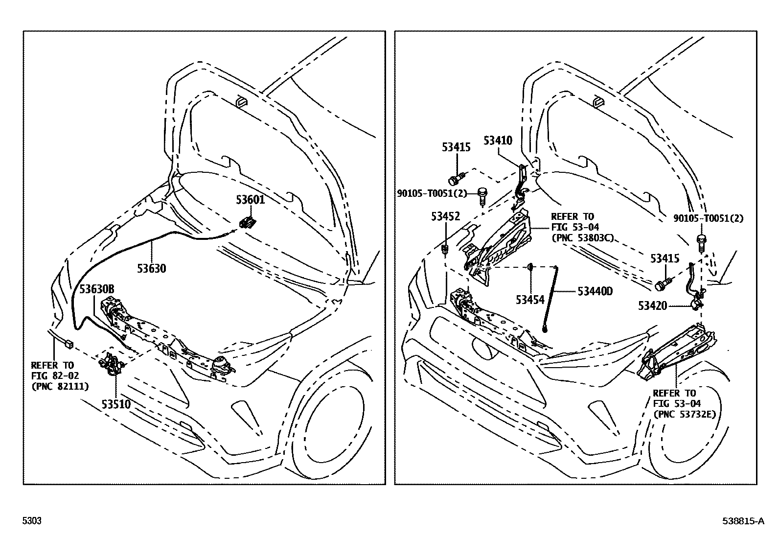 5303 — HOOD LOCK & HINGE