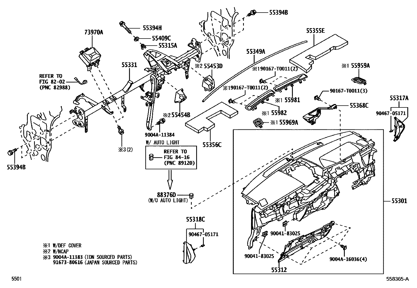 5501 — INSTRUMENT PANEL & GLOVE COMPARTMENT