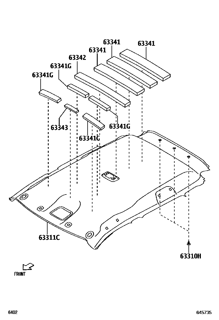 6402 — ROOF HEADLINING & SILENCER PAD