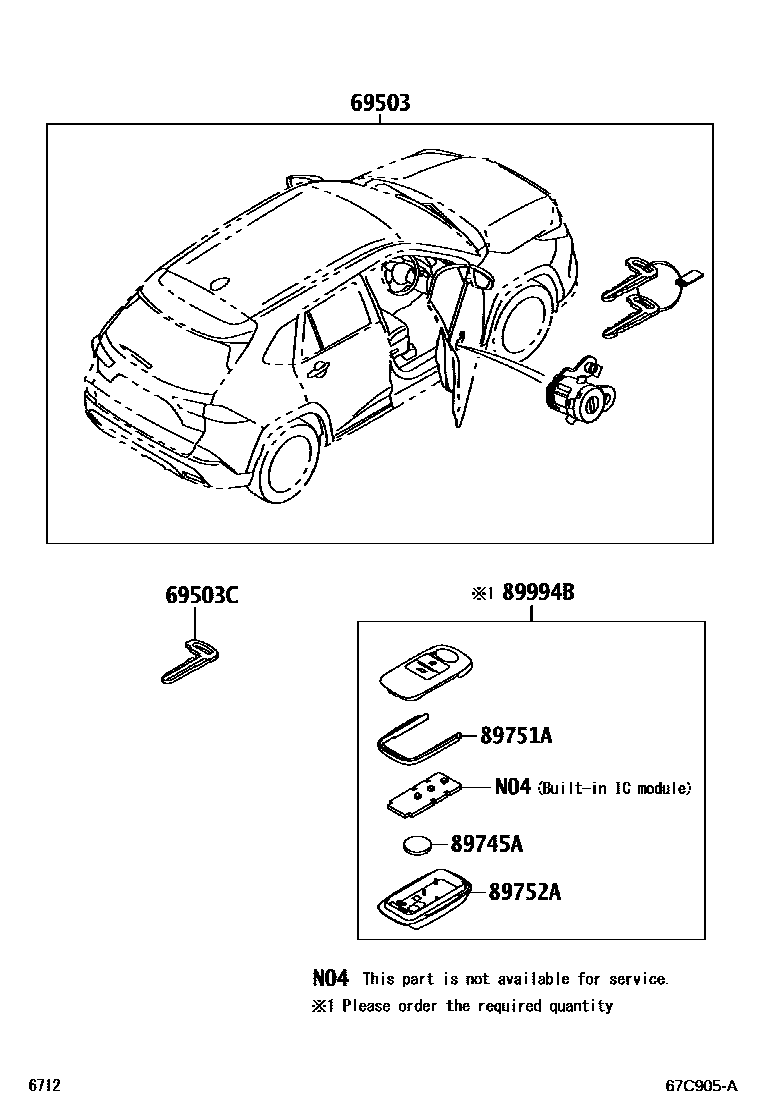 6712 — LOCK CYLINDER SET