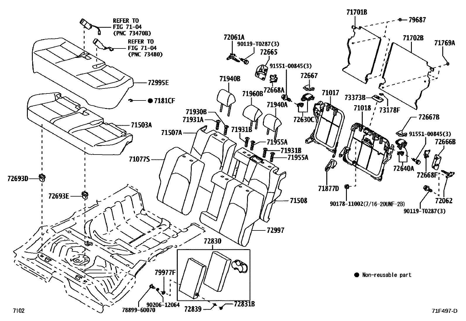 7102 — REAR SEAT & SEAT TRACK
