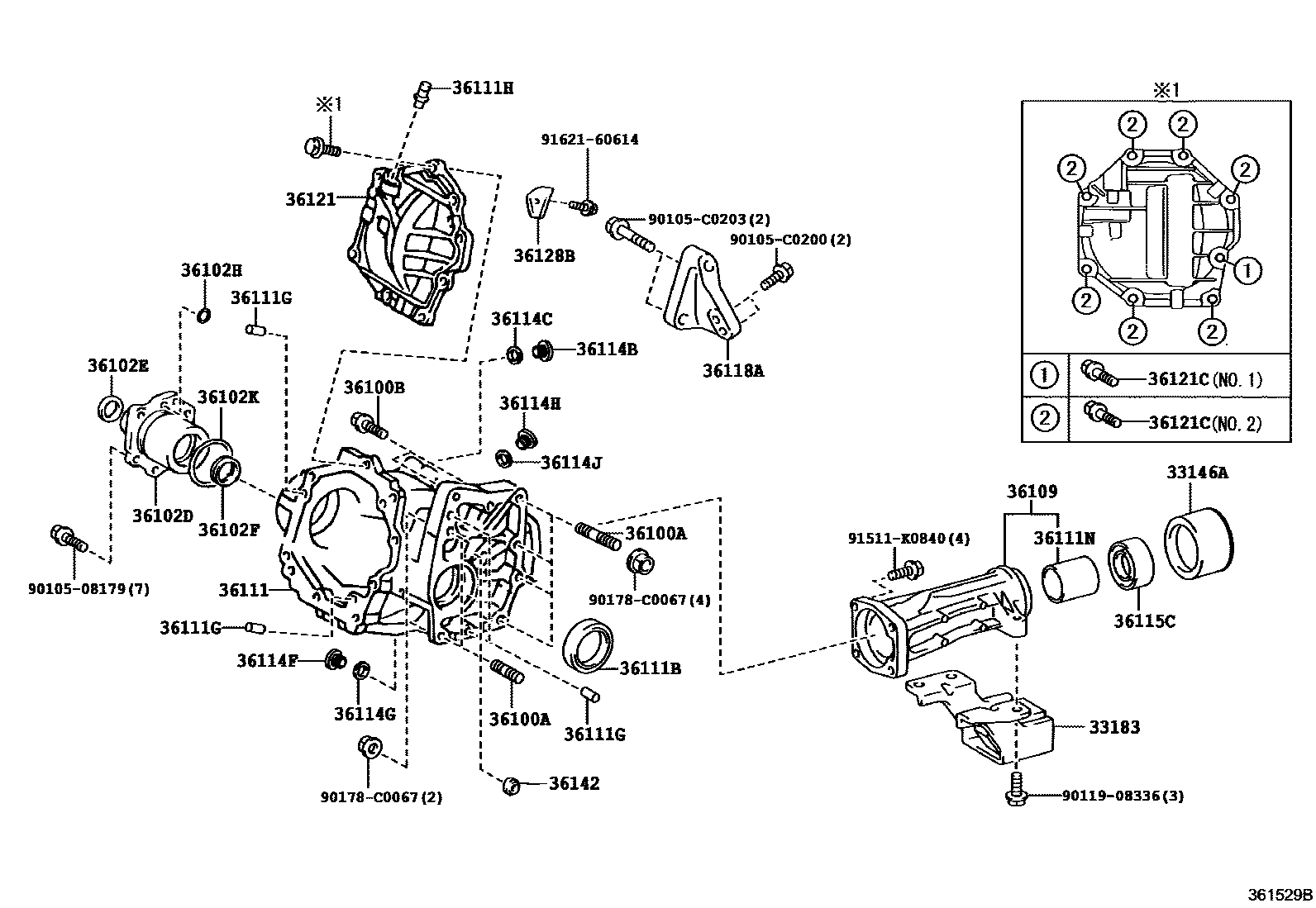 3609 — TRANSFER CASE & EXTENSION HOUSING
