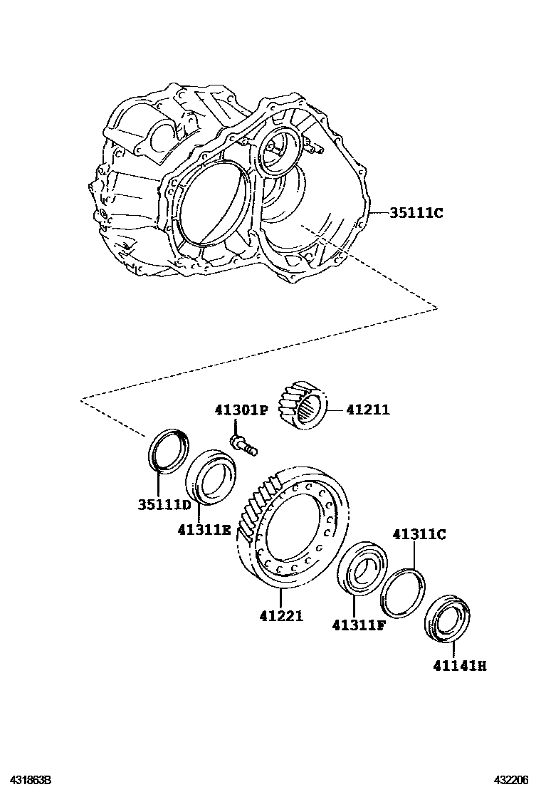 4301 — FRONT AXLE HOUSING & DIFFERENTIAL