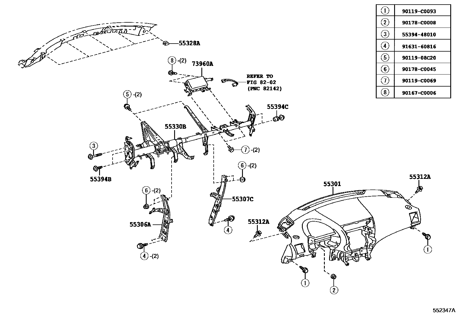 5501 — INSTRUMENT PANEL & GLOVE COMPARTMENT