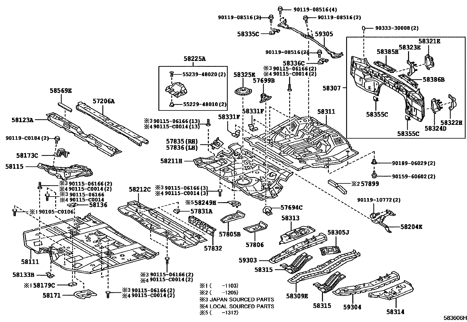 5801 — FLOOR PAN & LOWER BACK PANEL