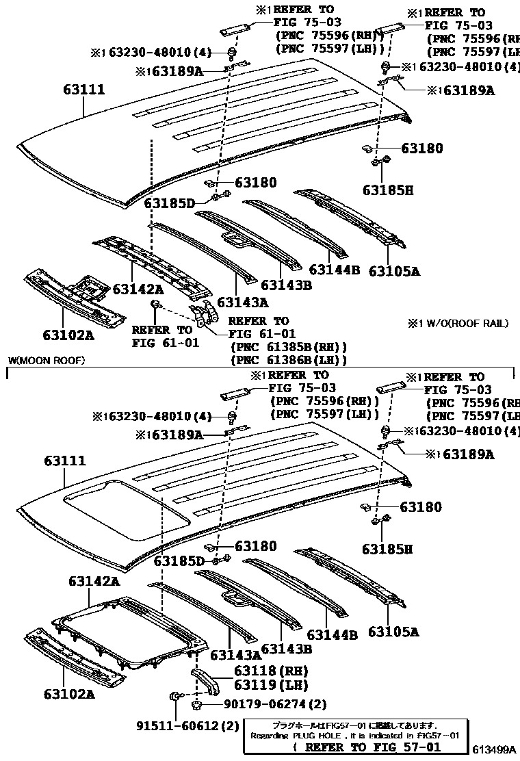 6104 — ROOF PANEL & BACK WINDOW GLASS