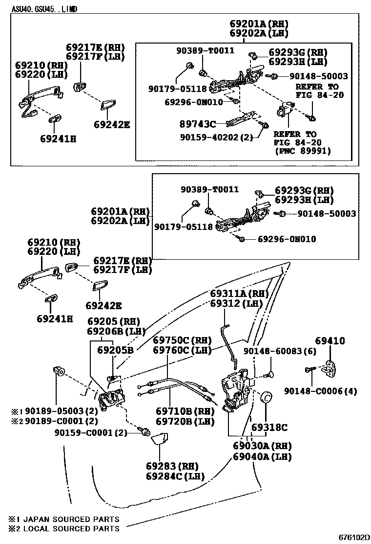 6703 — FRONT DOOR LOCK & HANDLE