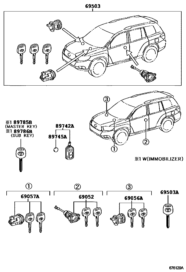 6712 — LOCK CYLINDER SET