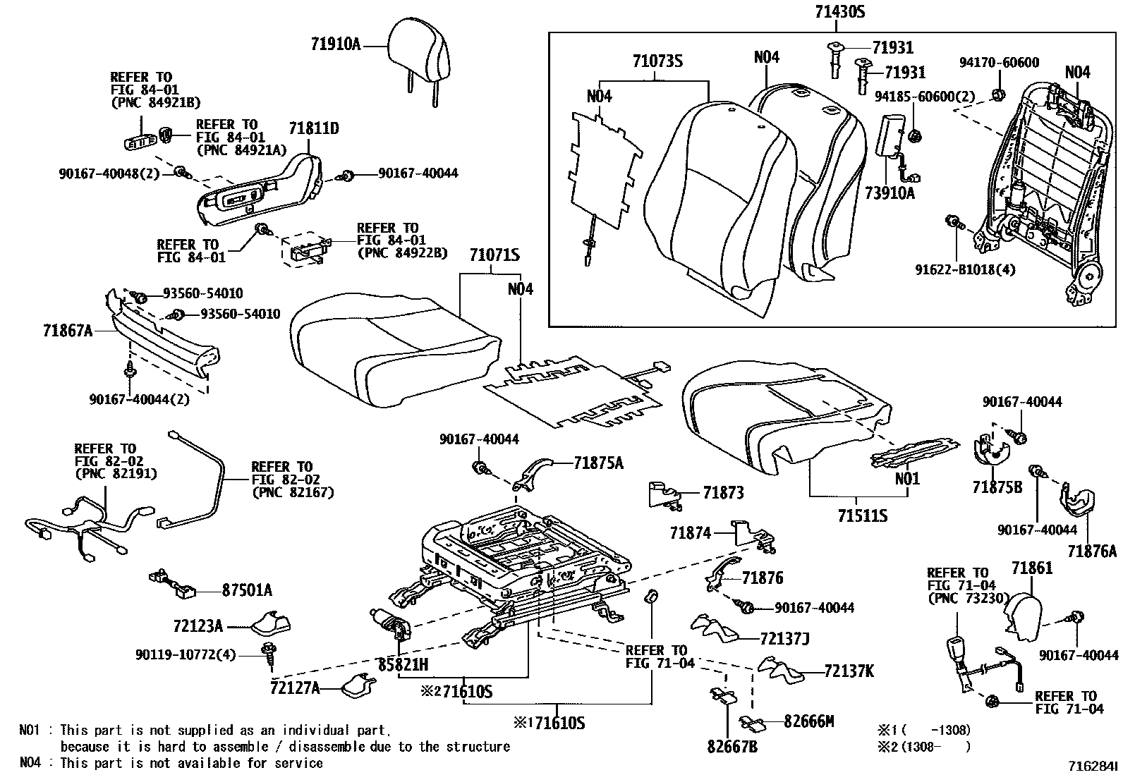 7101 — FRONT SEAT & SEAT TRACK