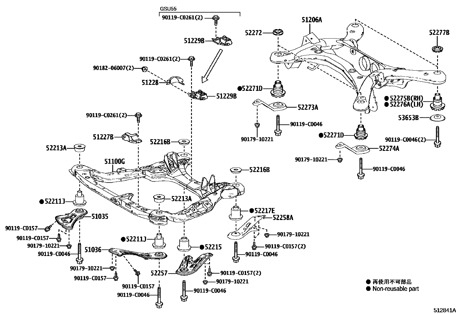 5102 — SUSPENSION CROSSMEMBER & UNDER COVER