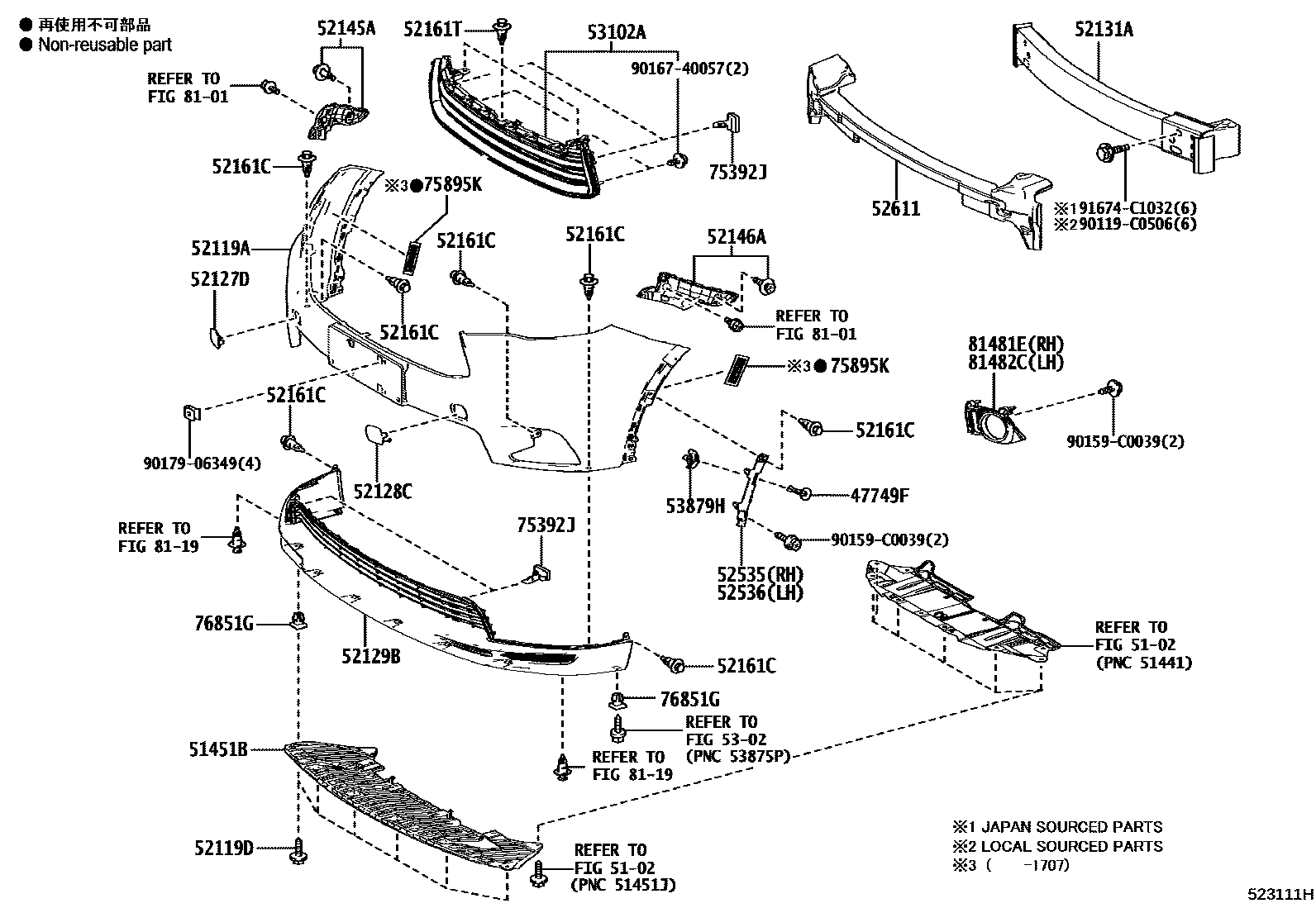 5201 — FRONT BUMPER & BUMPER STAY
