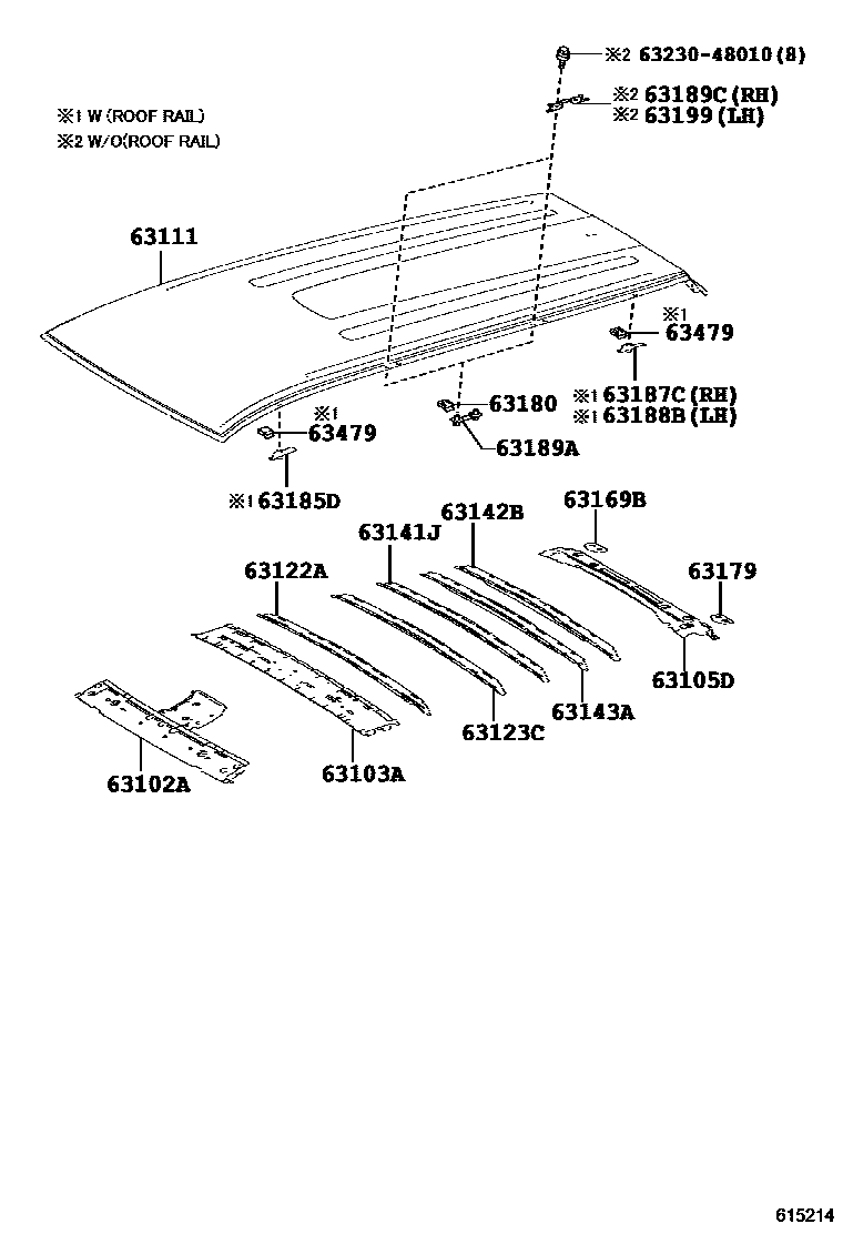 6104 — ROOF PANEL & BACK WINDOW GLASS