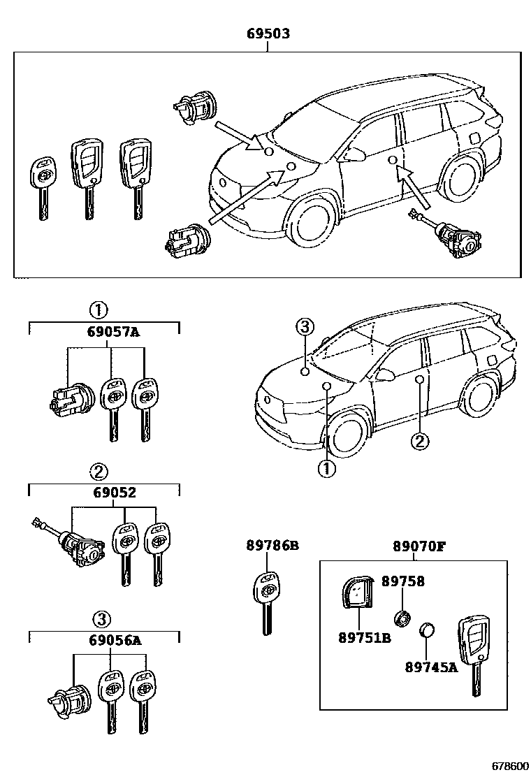 6712 — LOCK CYLINDER SET