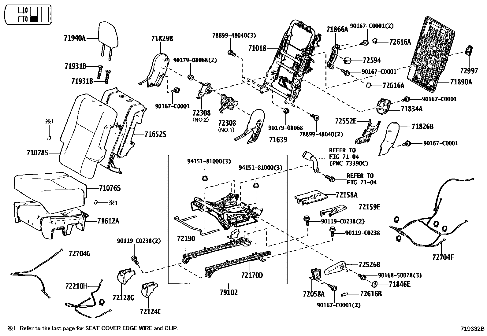 7102 — REAR SEAT & SEAT TRACK
