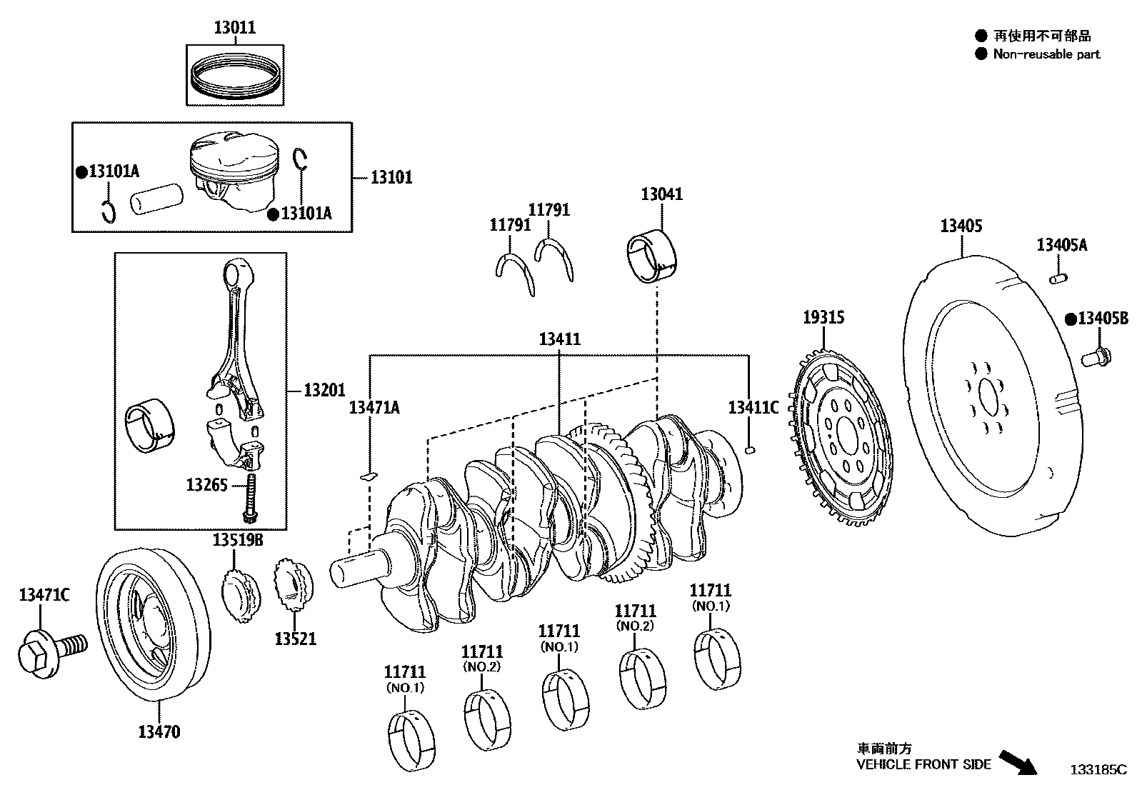 1301 — CRANKSHAFT & PISTON
