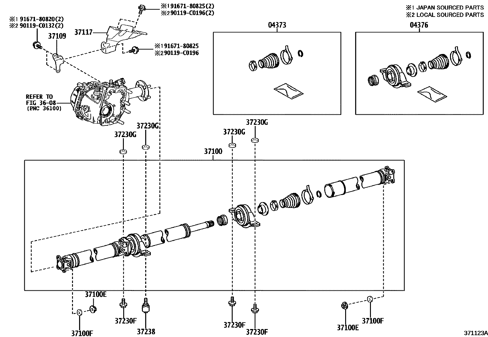 3701 — PROPELLER SHAFT & UNIVERSAL JOINT